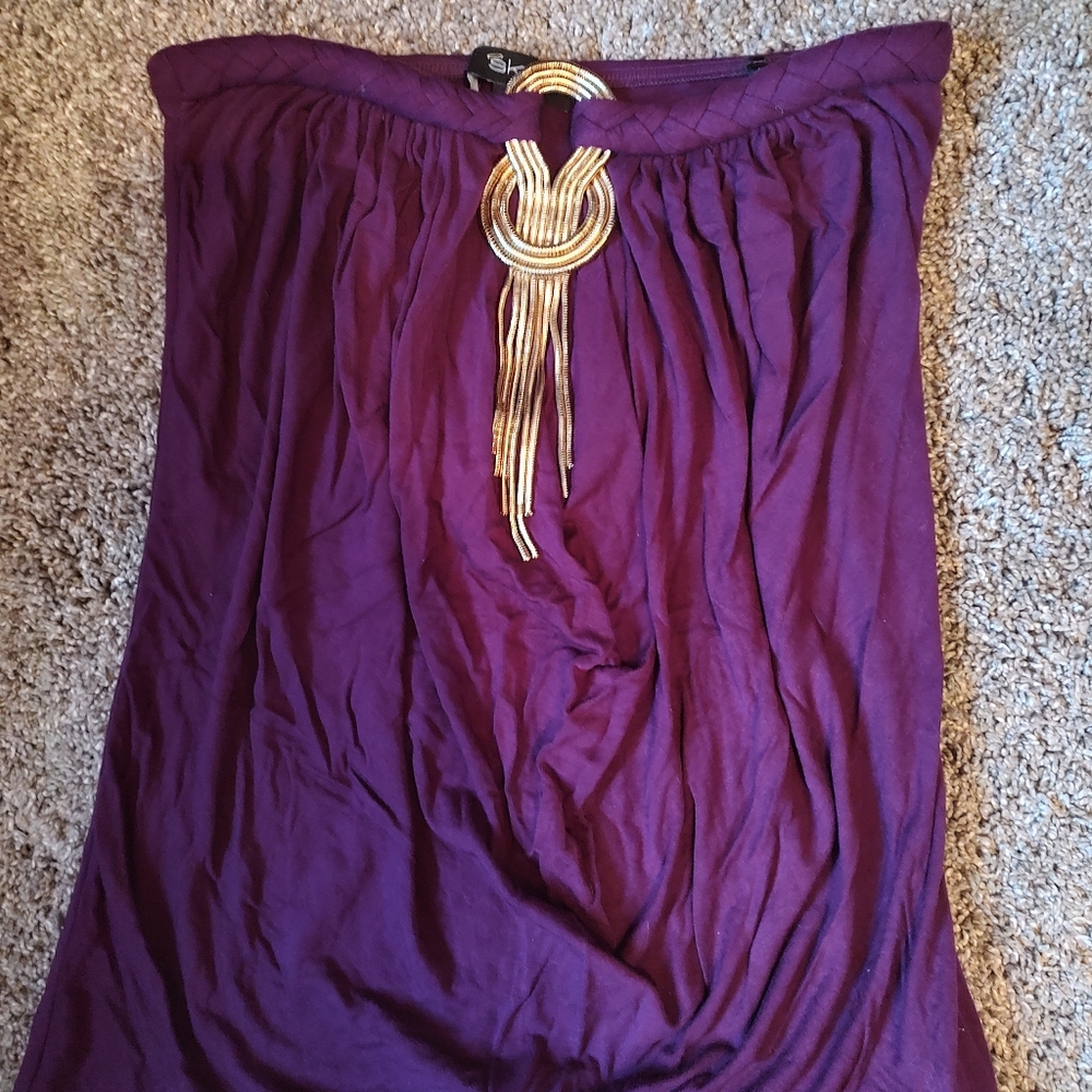 Sky brand braided strapless chain top size small